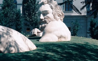 Photograph of a sculpture of Zeus.